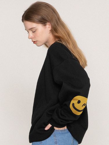 Elbow Drawing Dot Smile Sweatshirt_4 Colors - GRAVER - Modalova