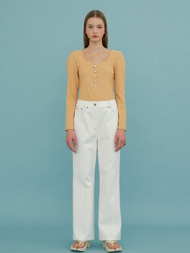 Coated Pants (Glossy White) - overdueflair - Modalova