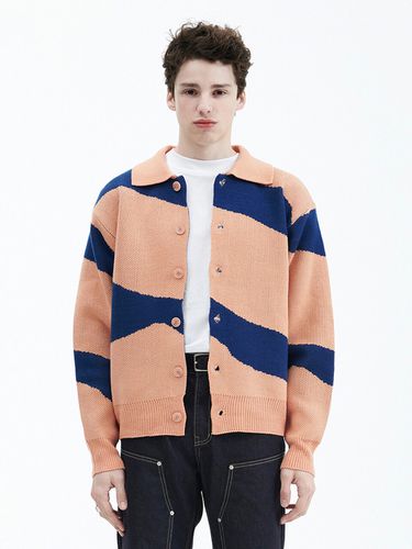 Line Knit Cardigan (Orange) - LA MER MA MAISON - Modalova