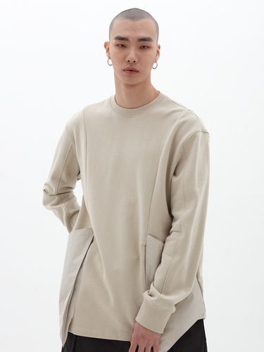 Pocket Detail Sweatshirt Beige - DGNAK12 - Modalova