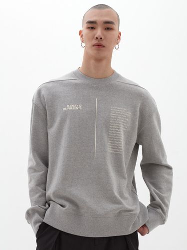 Lettering Sweatshirt Melange Gray - DGNAK12 - Modalova