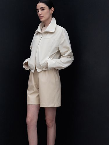 High Neck Drawstring Hem Jacket - RE RHEE - Modalova