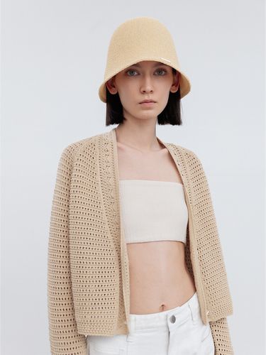 Crochet Cotton Cropped Cardigan () - RE RHEE - Modalova