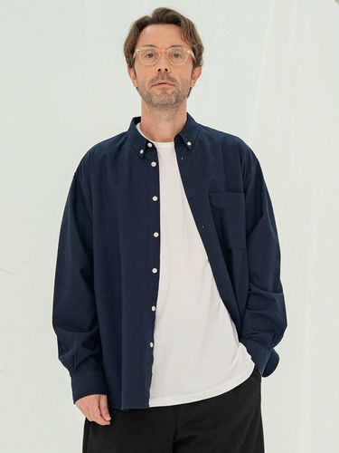 Loose Fit Oxford Shirt Navy - HALBKREIS LAYOUT - Modalova