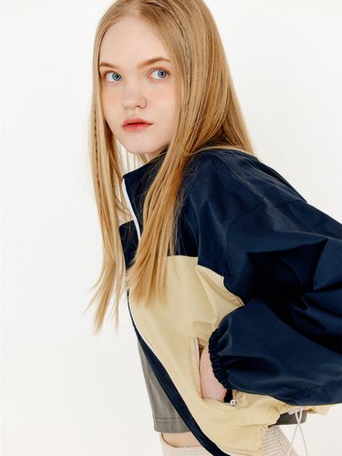 Color Block Windbreaker_Navy - ouel - Modalova