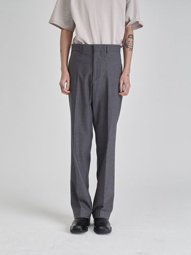 Plain Wool Slacks Charcoal - inexcis - Modalova