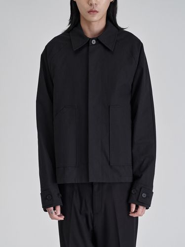 Cropped Hidden Placket Jacket - inexcis - Modalova