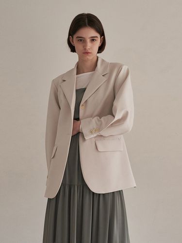 Line Button Single Jacket (Cream) - ADAUL - Modalova