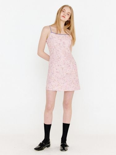 Tweed Mini Dress_Light Pink - ouel - Modalova