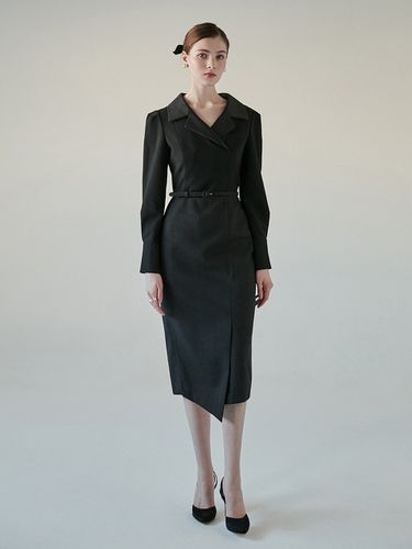 ELIZABETH Notched Collar Pencil Dress () - BAU by Bride And You - Modalova