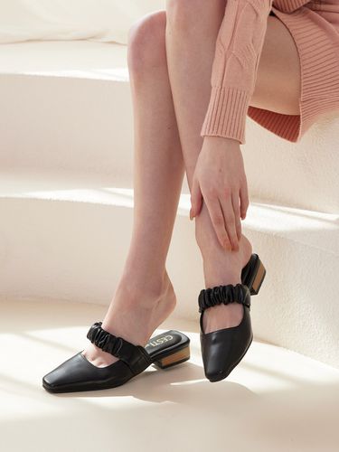 Soft Shirring Banding Backless Loafer - CESTI - Modalova