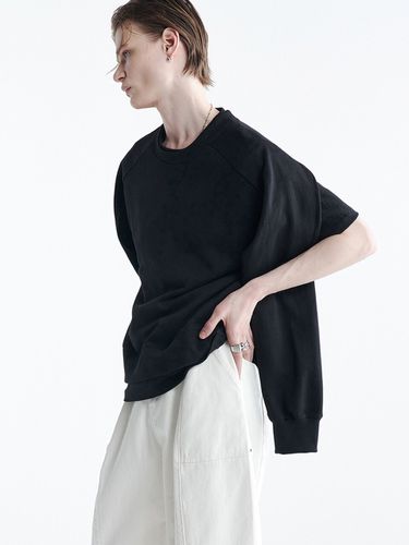 Cut Out Layered Sweatshirt_Black - NOIRER - Modalova