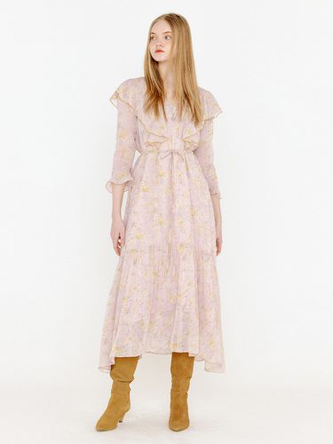 Neck Scarf Frill Dress_Light Pink - ouel - Modalova