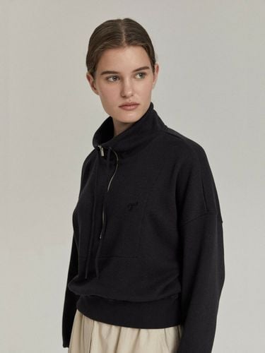 Half Zip-up Sweatshirt (Dark Navy) - tetu - Modalova