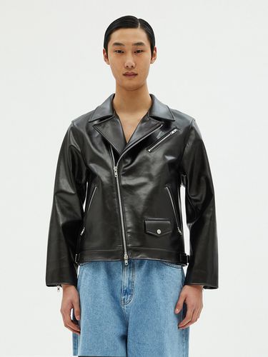 Leather Rider Jacket (Black) - ANDROS - Modalova