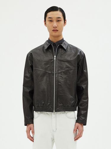 Wrinkly Bomber Jacket Black - ANDROS - Modalova