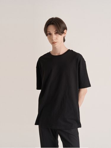 Oversized Cotton T-shirt Black - inexcis - Modalova