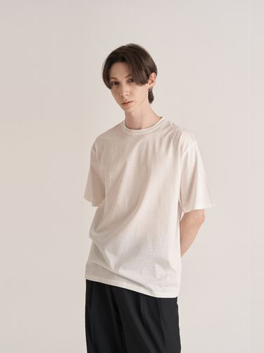 Chain Stitch Detail T-shirt White - inexcis - Modalova