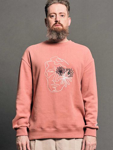 Face-Off Drawing Embroidered Sweatshirt - FFEFF STUDIO - Modalova