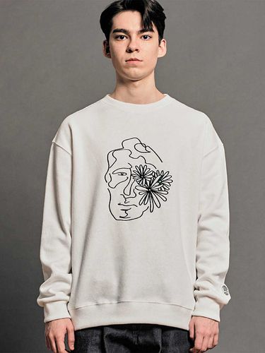 Face-Off Drawing Embroidered Sweatshirt - FFEFF STUDIO - Modalova