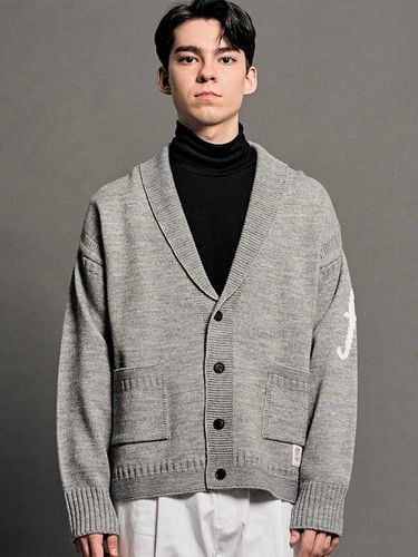 Wool-Blend Shawl-Collar Logo Cardigan - FFEFF STUDIO - Modalova