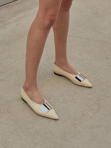 Jodie Pointed Toe Flat_White - Neute - Modalova