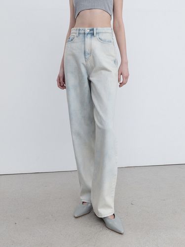 Tie Dye Straight Leg Jeans_Sky - RE RHEE - Modalova