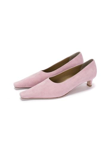 POINTED KITTEN HEELS_pink suede - MARGESHERWOOD - Modalova