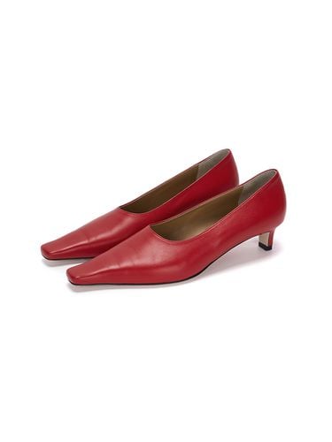 POINTED KITTEN HEELS_red plain - MARGESHERWOOD - Modalova