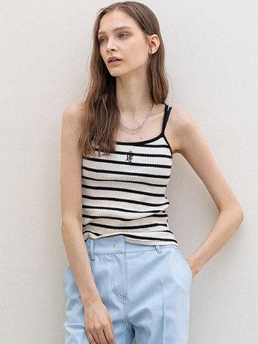 Stripe Cotton Sleeveless Top - DEFEMME - Modalova