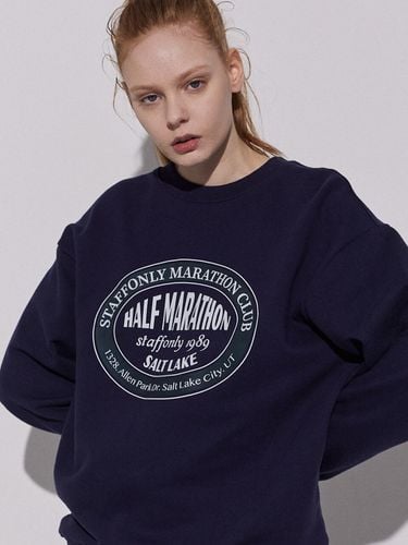 Circle Logo-Print Sweatshirt Navy - STAFFONLY - Modalova