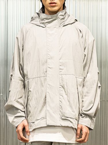 Hidden Hoodie String Shell Parka - MASSNOUN - Modalova