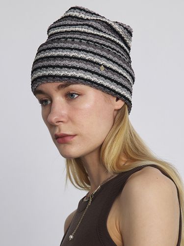 Square Net Beanie - Stripe () - UNDERCONTROL STUDIO - Modalova