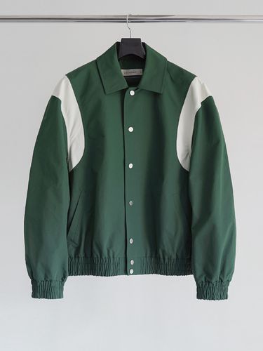 Nylon Varsity Jacket_Green - LIEU HOMME - Modalova