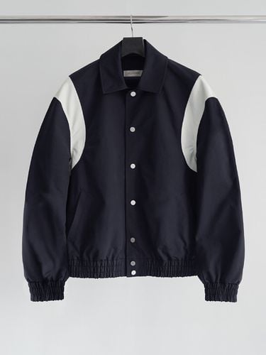 Nylon Varsity Jacket_Navy - LIEU HOMME - Modalova