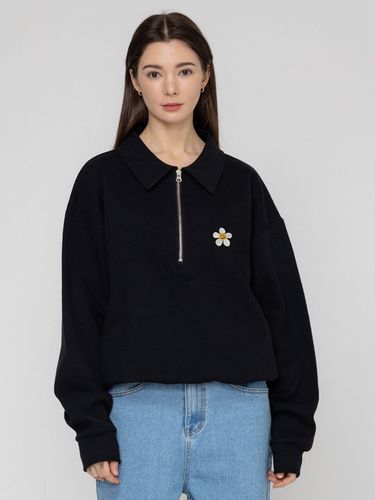 Embroidery Quarter-zip Sweatshirt - GRAVER - Modalova