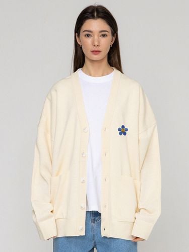 Flower Embroidery Knit Cardigan - GRAVER - Modalova