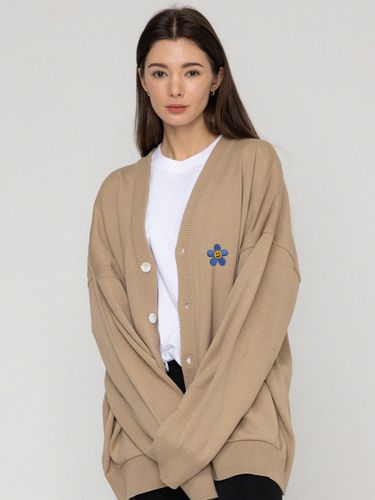 Flower Embroidery Knit Cardigan - GRAVER - Modalova