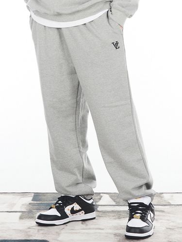 D Monogram Embroidery Banding Sweatpants - VARZAR - Modalova