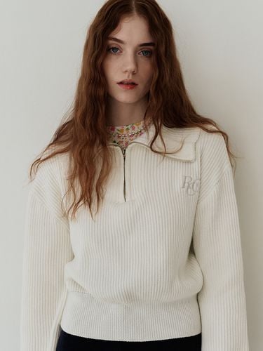 RCC Knit Half Zip-up_White - ROCCI ROCCI - Modalova