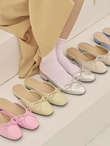 Dorothy Ribbon Mule Shoes 5color - LOWFLOW - Modalova