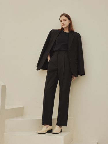 Rene Pin-tuck Slacks_Black - a.riff - Modalova