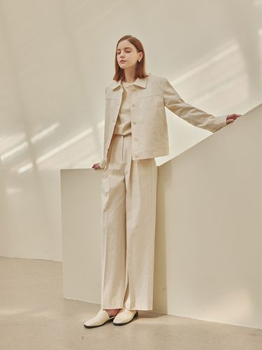 Medison Two Pintuck Wide Pants_IV - a.riff - Modalova