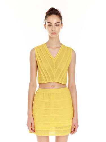 UWAVE Ruffle Knit Vest - Yellow - EENK - Modalova