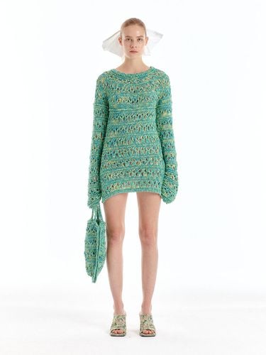 ULEAF Net Mini Dress - Green - EENK - Modalova