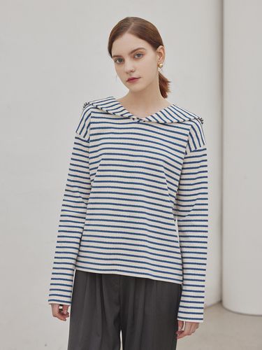 Marin Stripe Sailor Collar T-shirts_Blue - a.riff - Modalova