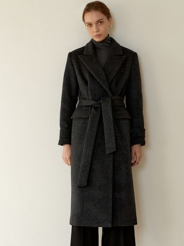 Just Grey Wool Double Coat - DEFEMME - Modalova