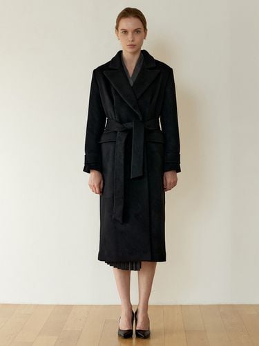 Just Wool Double Coat Black - DEFEMME - Modalova