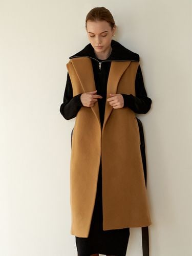 Cashmere Camel Coat Vest - DEFEMME - Modalova