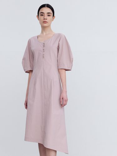 Balloon Sleeve Asymmetric Hem Dress - RE RHEE - Modalova